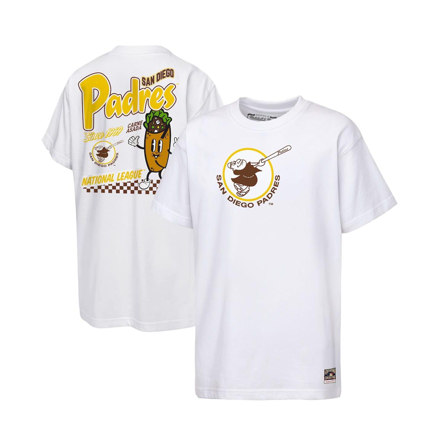 Детская футболка Mitchell & Ness White San Diego Padres Cooperstown Concession — фото 1