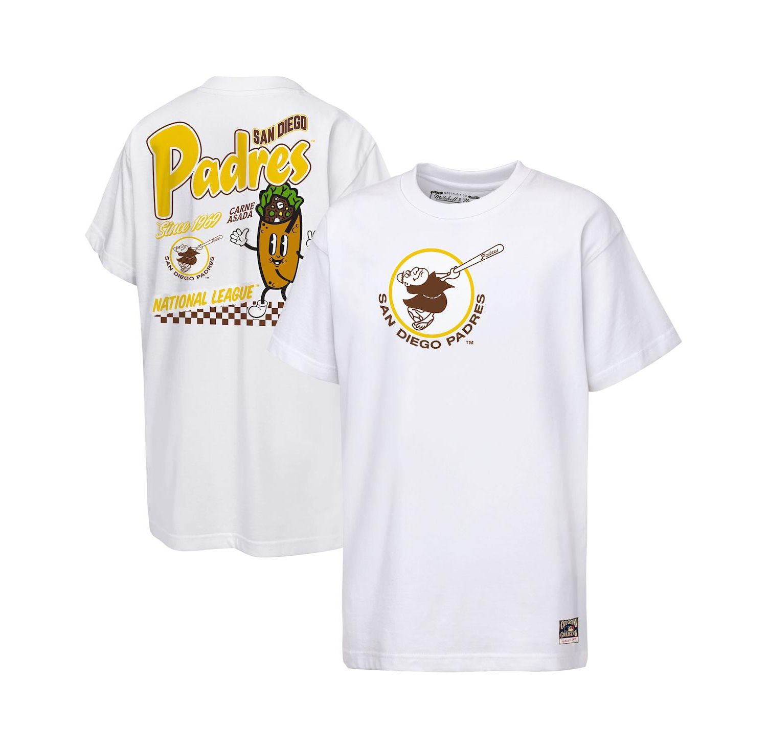 Big Boys and Girls White San Diego Padres Cooperstown Concession T-Shirt