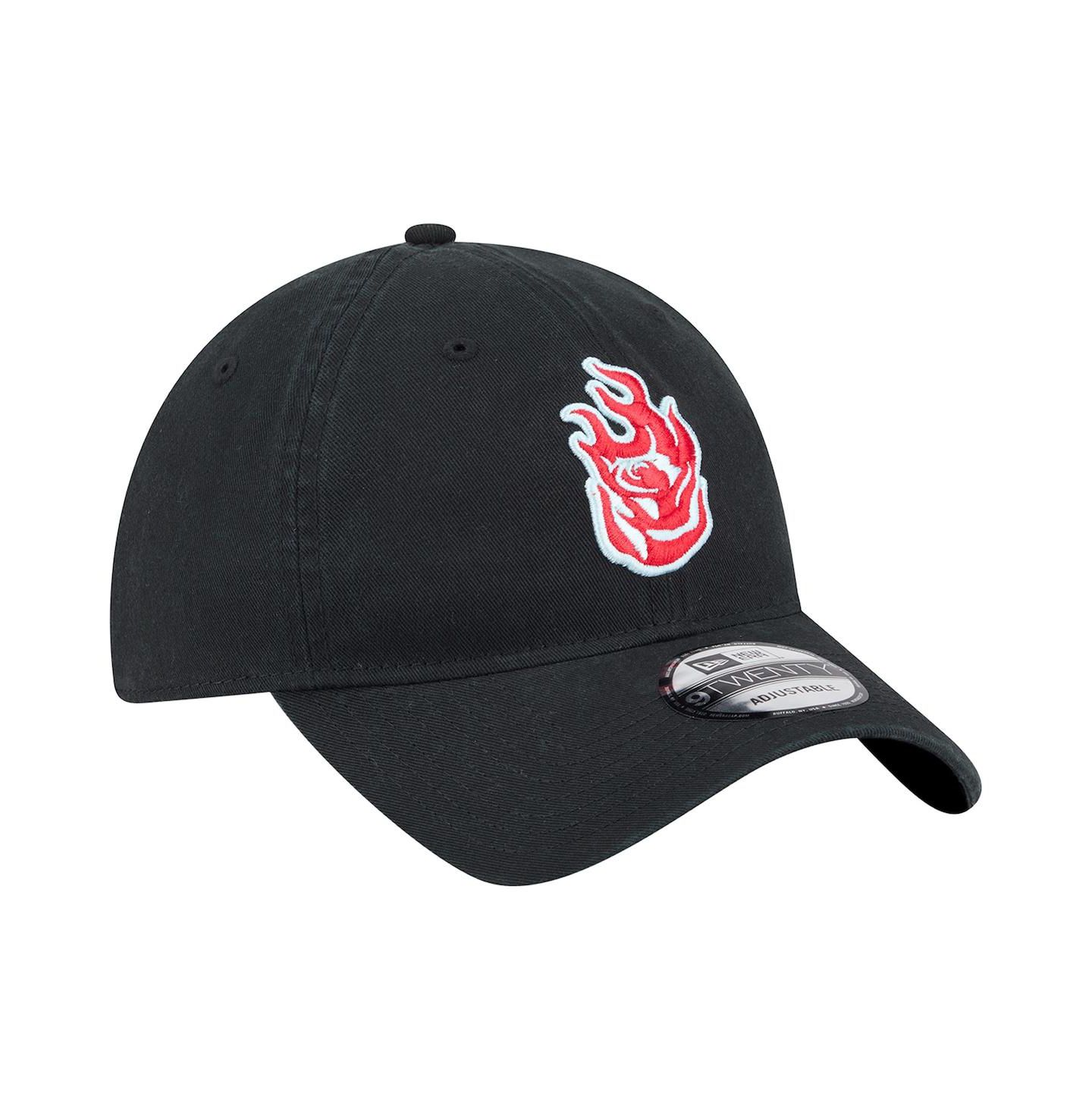 Мужская кепка New Era Black Portland Fire 9TWENTY Core Logo Adjustable Hat — фото 3