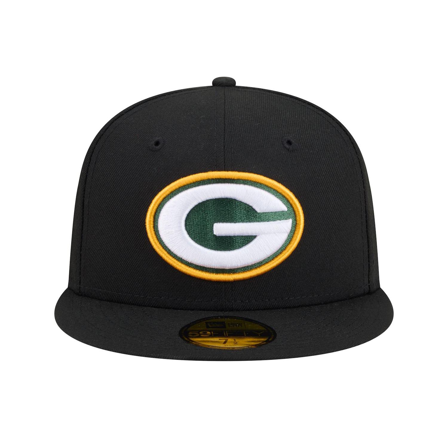 Men's Black Green Bay Packers 59FIFTY Fitted Hat