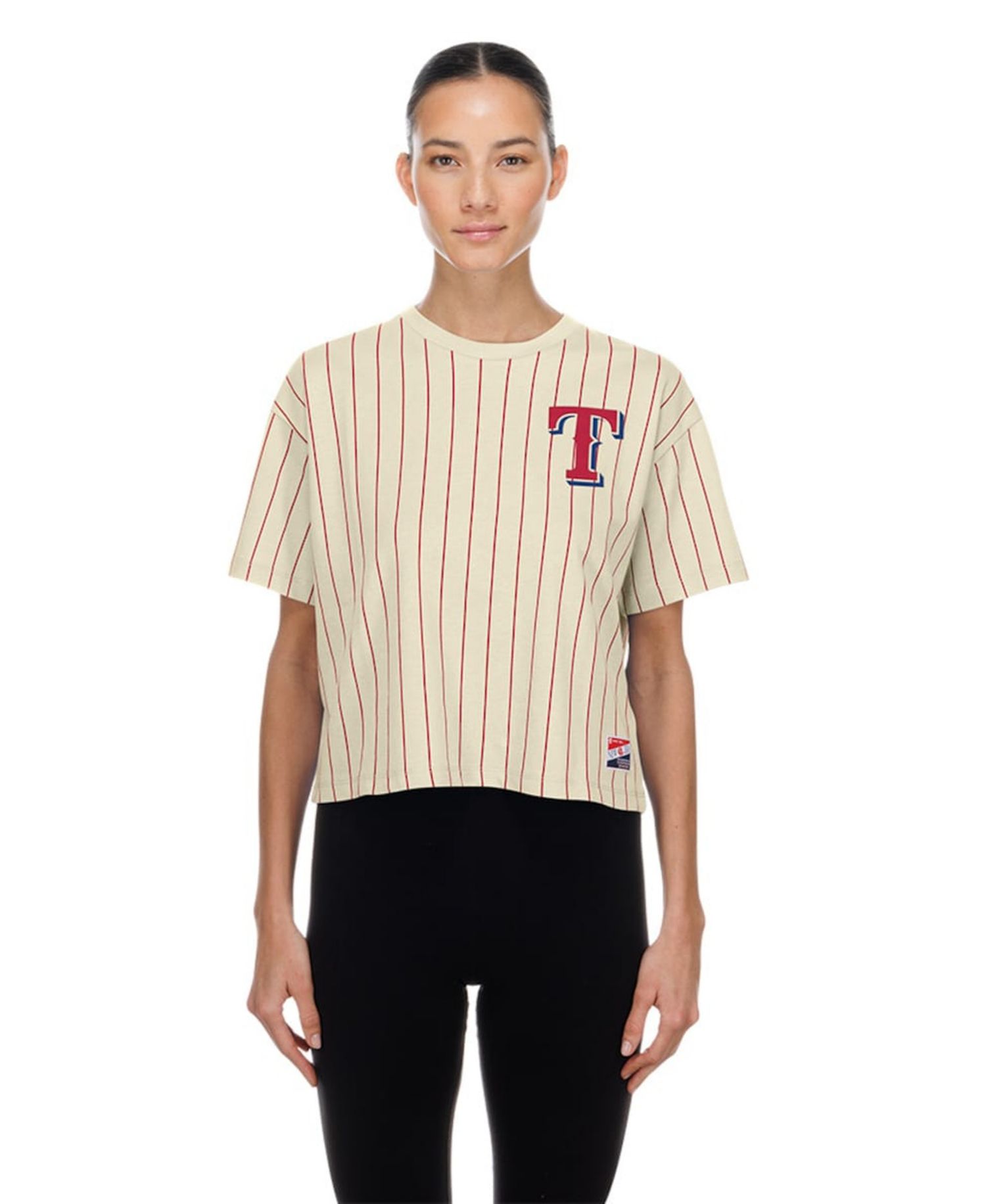 Women's Cream Texas Rangers Throwback Boxy T-Shirt