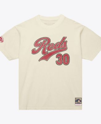 Women's Ken Griffey Jr. Cream Cincinnati Reds Cooperstown Name & Number Throwback T-Shirt
