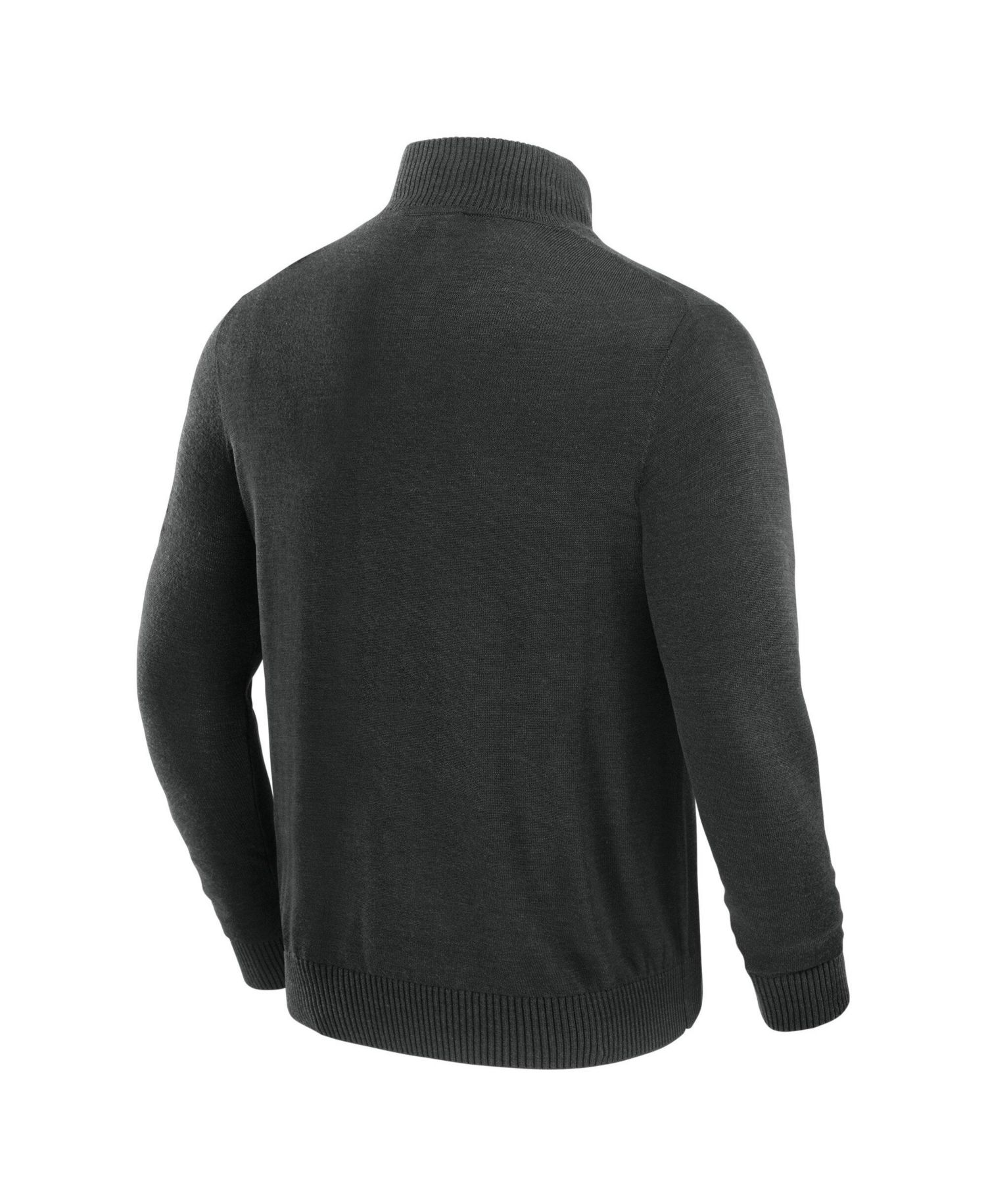 Men's Black Las Vegas Raiders Franchise Quarter-Zip Sweater