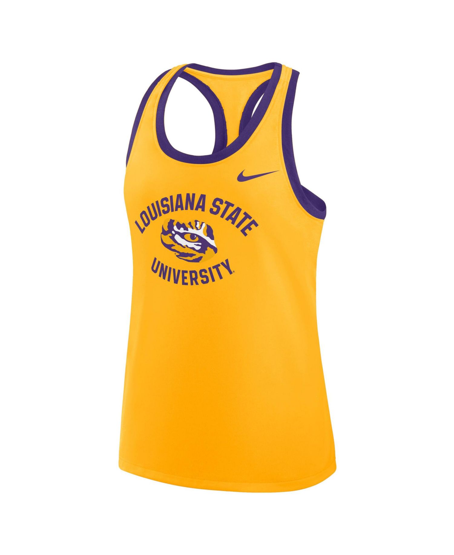 Women's Gold LSU Tigers Uni Name Tri-Blend Dri-FIT Tank Top