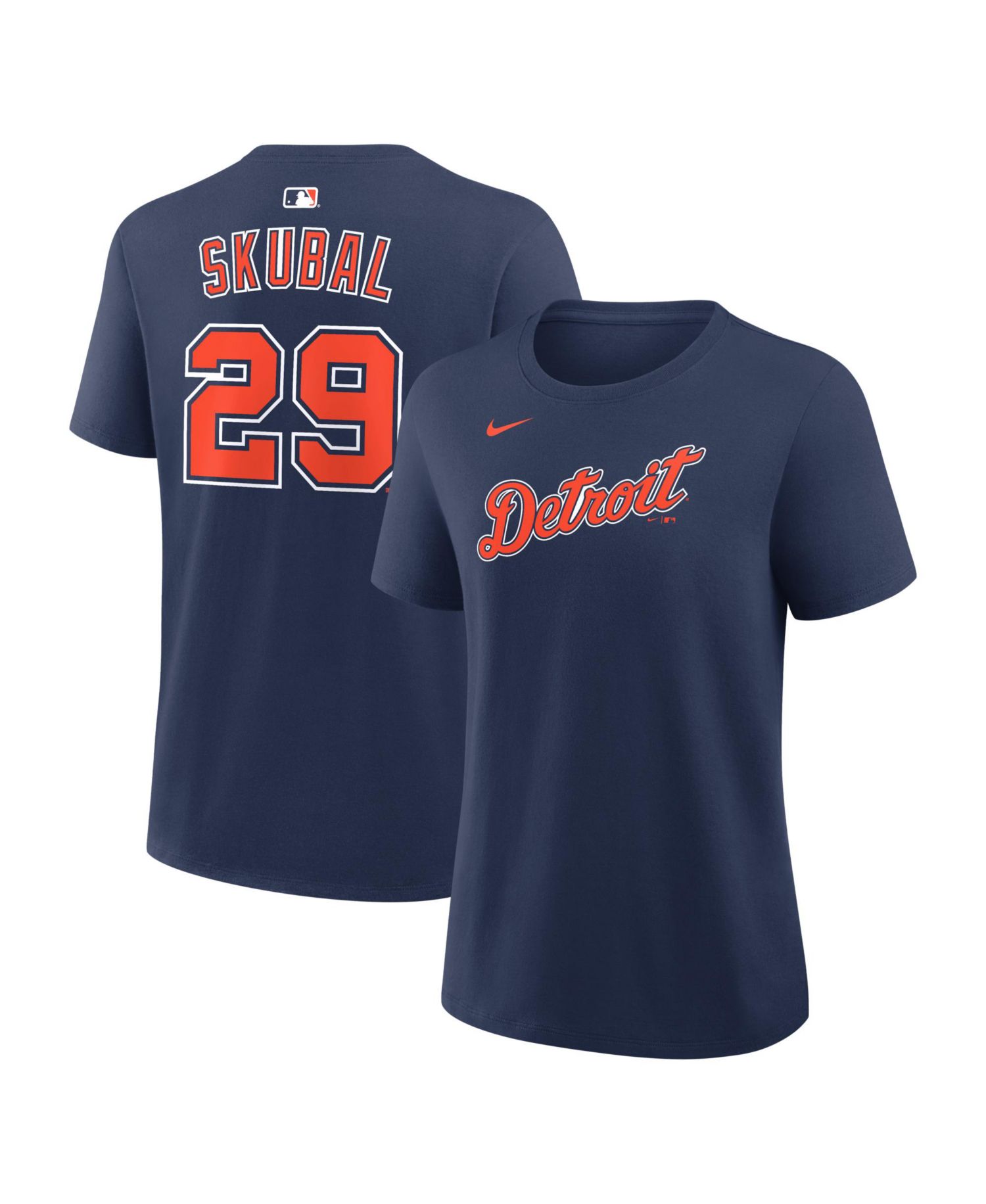 Women's Tarik Skubal Navy Detroit Tigers Name and Number T-Shirt
