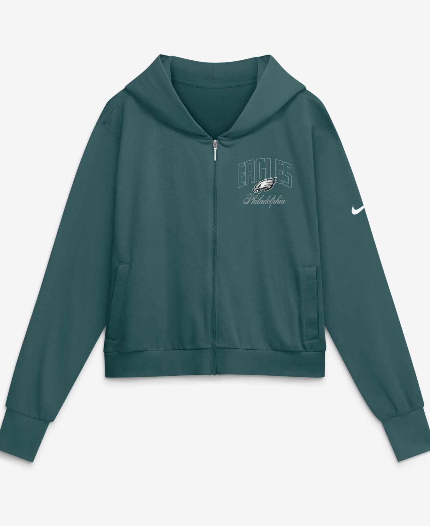 Women's Midnight Green Philadelphia Eagles Primetime Full-Zip Hoodie
