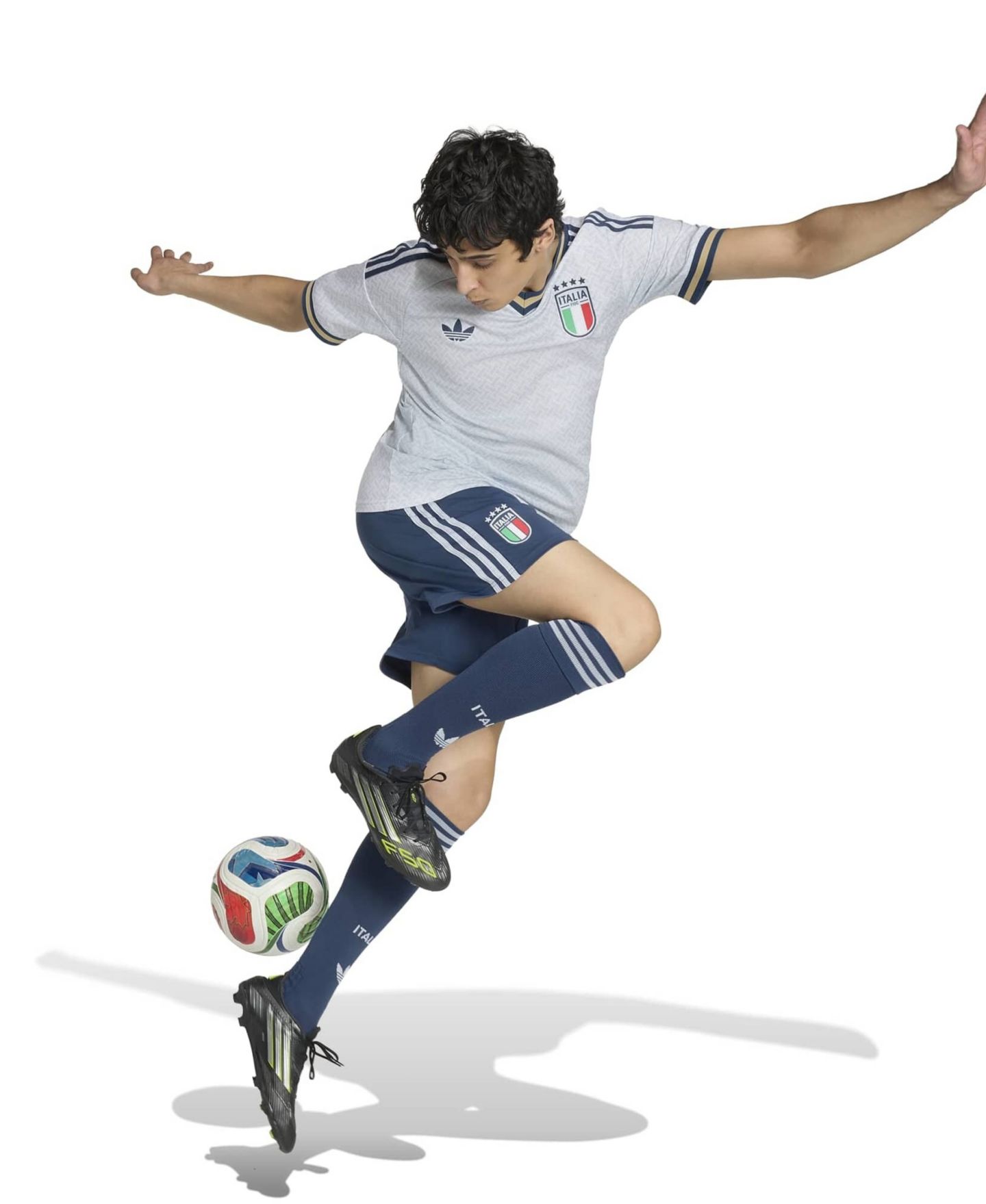 Мужские шорты adidas сборной Italy 2026, выездная реплика, Blue — фото 3