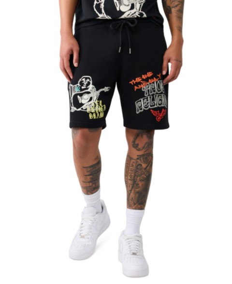 Мужские True Religion Men's Sloth Guitar Graphic Lightweight Shorts