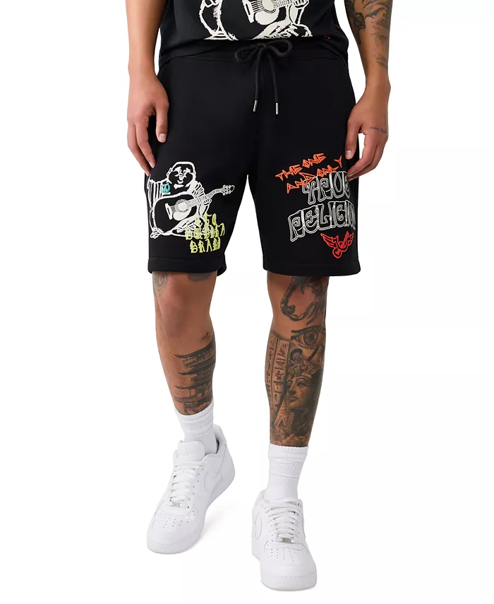 Men's Sloth Guitar Graphic Lightweight Shorts