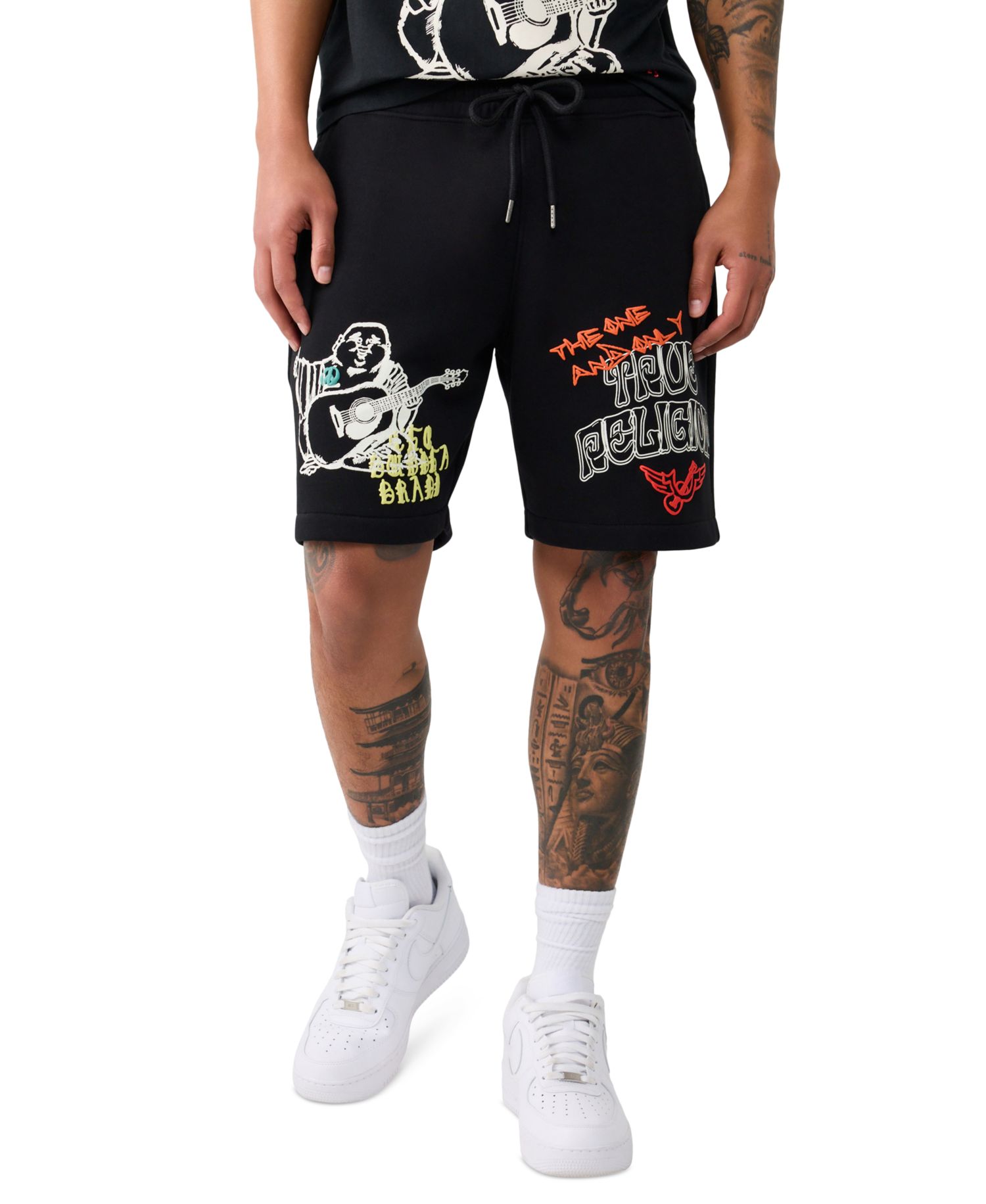 Men's Sloth Guitar Graphic Lightweight Shorts