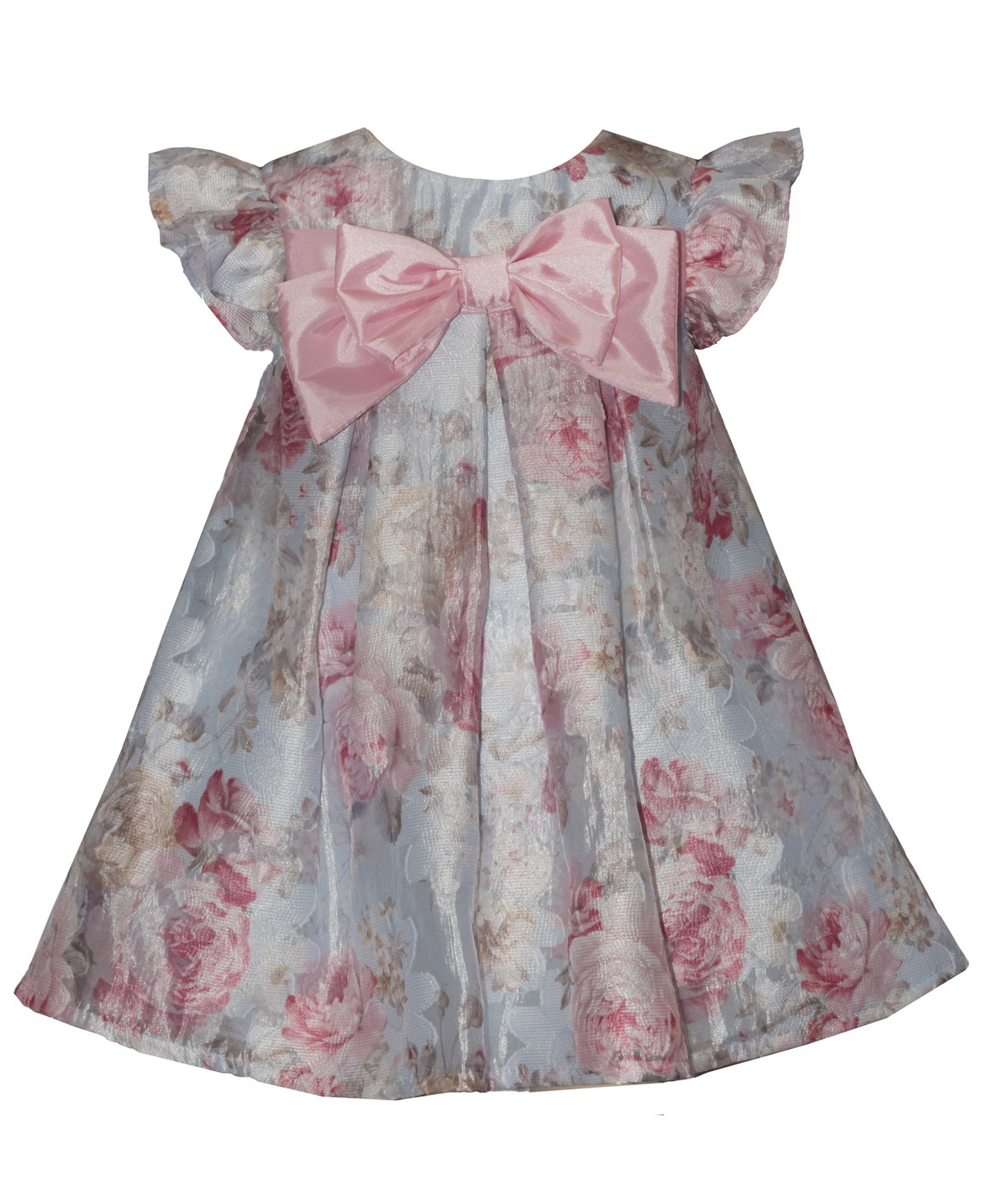 Детские Bonnie Baby Baby Girls' Short-Sleeve Dress with Bow — фото 1