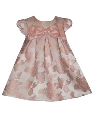 Bonnie Baby Baby Girls Short-Sleeve Trapeze with Bow Dress - Blush 74$