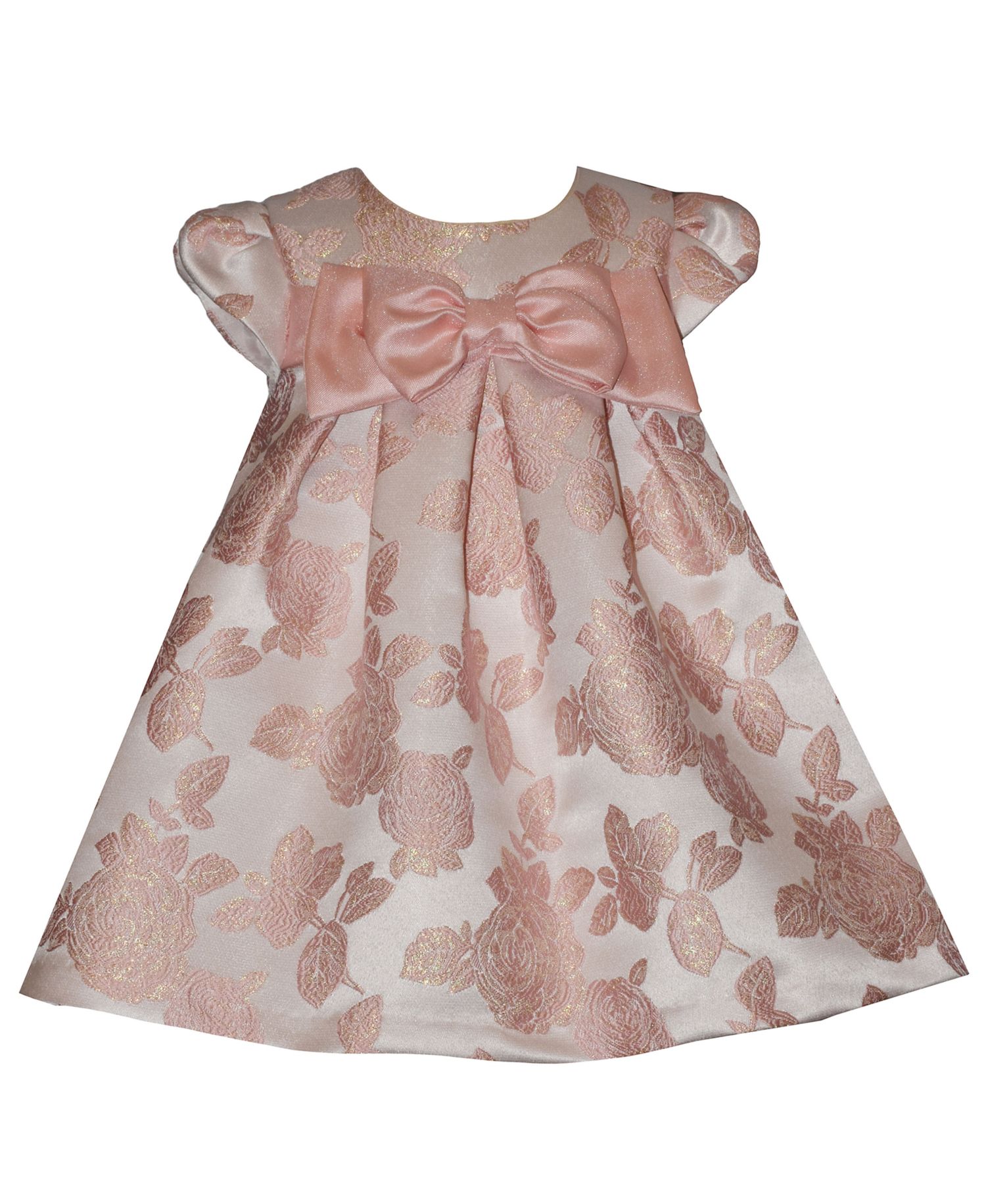 Baby Girls' Trapeze with Bow Short-Sleeve Dress