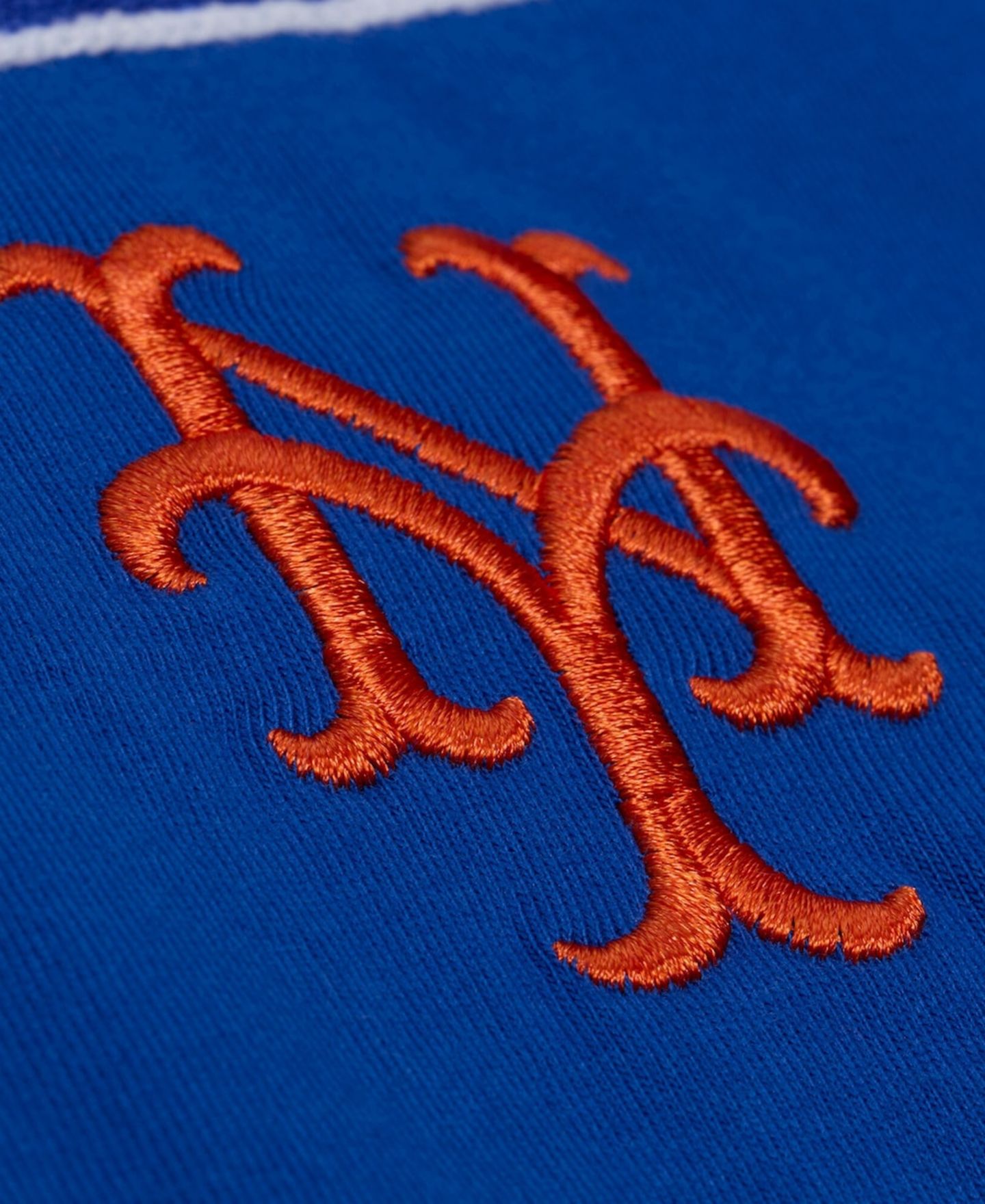 Мужская футболка Mitchell & Ness Royal New York Mets Wild Pitch Ringer — фото 3