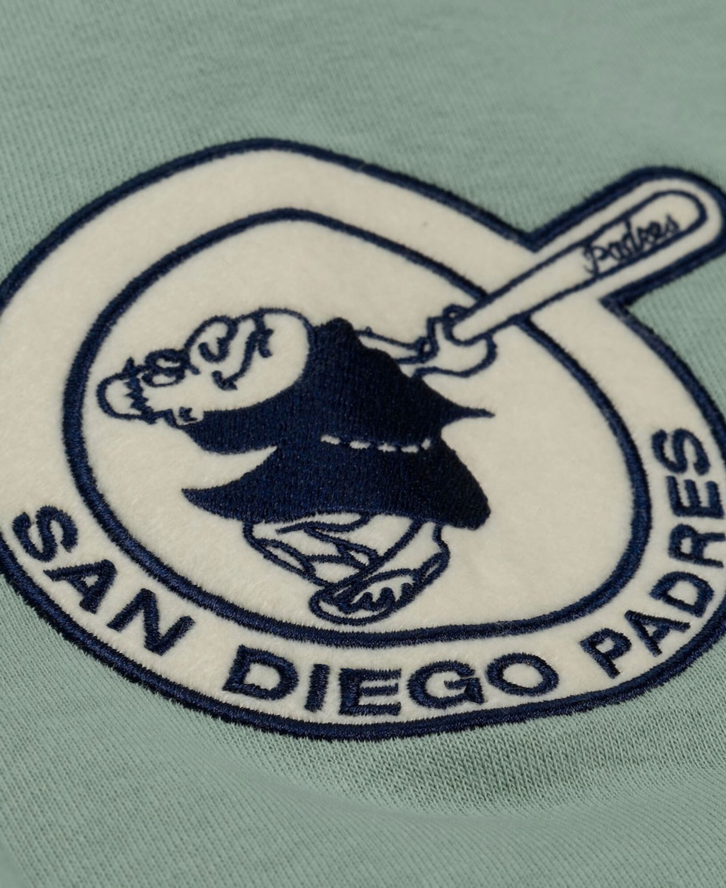 Мужской свитшот Mitchell & Ness Green San Diego Padres Yacht Rock Fleece — фото 4
