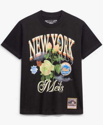 Men's Black New York Mets Cooperstown Floral T-Shirt