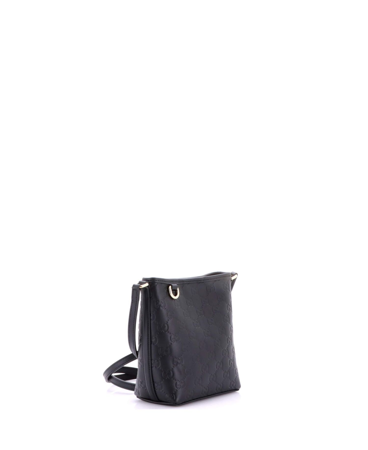 Nano GG Emblem Bucket Bag GG Debossed Leather