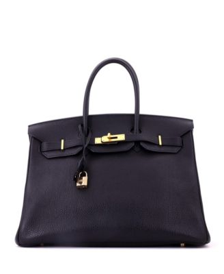 Birkin 35 Handbag Black Togo with Gold Hardware