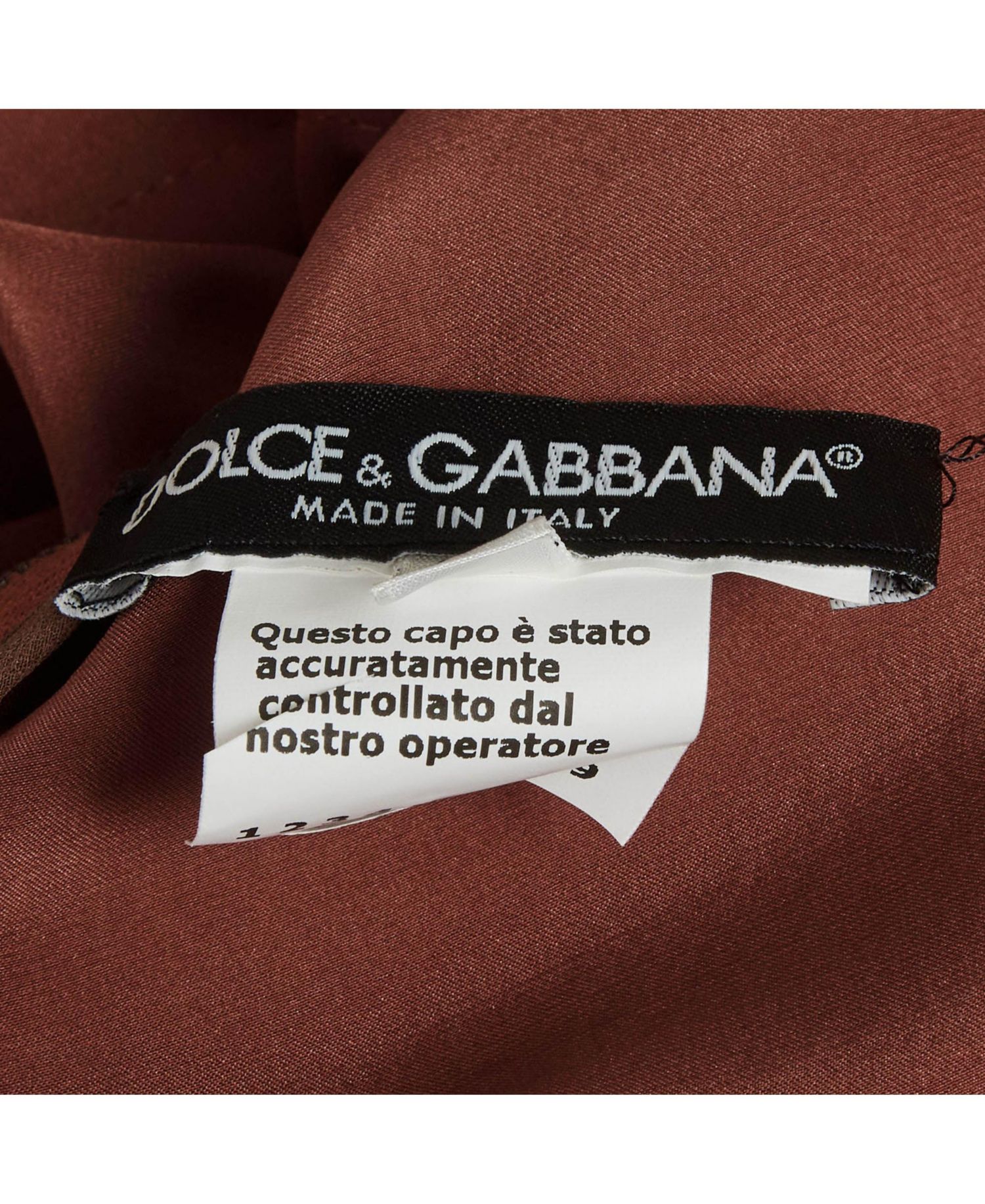 Women's Pre-Owned Dolce and Gabbana Satin Lace Detail Dress