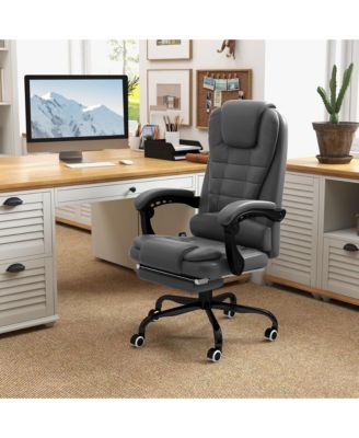 7-Point Vibrating Massage Office Chair High Back Executive Recliner with Lumbar Support