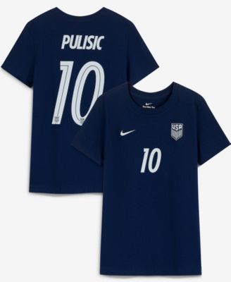 Women's Christian Pulisic Navy USMNT Away Name & Number T-Shirt