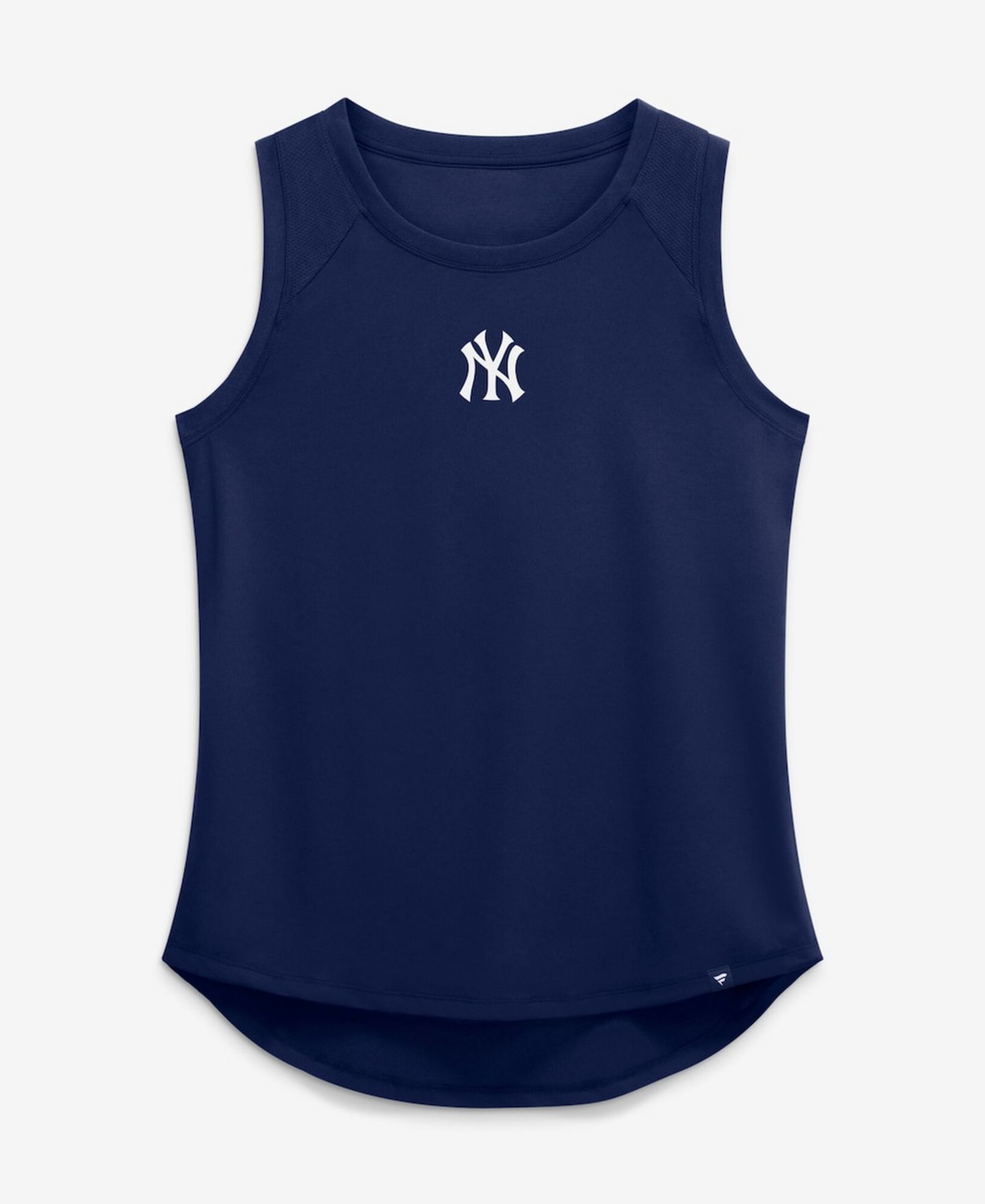 Женский топ Fanatics Navy New York Yankees Draped Mesh Back Performance — фото 2