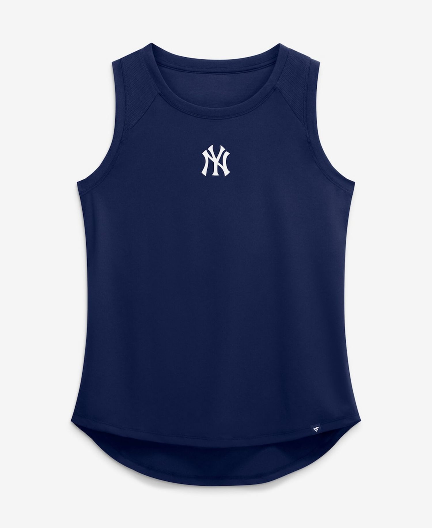 Women's Navy New York Yankees Draped Mesh Back Performance Tank Top