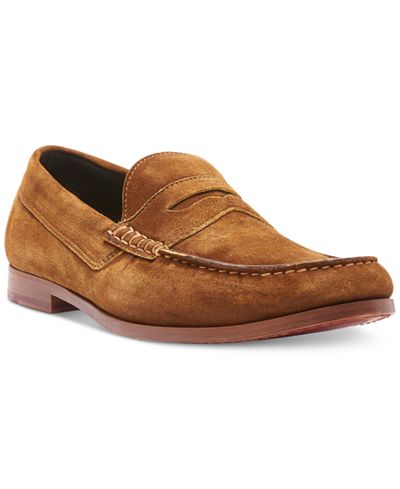 Donald Pliner Men's Nicola Washed Suede Penny Loafers