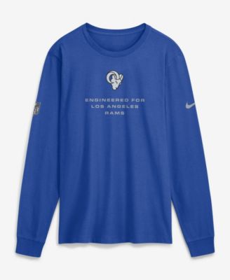 Men's Royal Los Angeles Rams Sideline Bold Arch Star Dri-FIT Long Sleeve T-Shirt