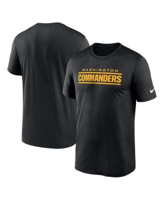 Men's Black Washington Commanders Primetime Legend Wordmark Dri-FIT T-Shirt