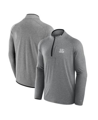 Men's and Women's Charcoal Cincinnati Bengals Front Office Performance Primary Quarter-Zip Jacket