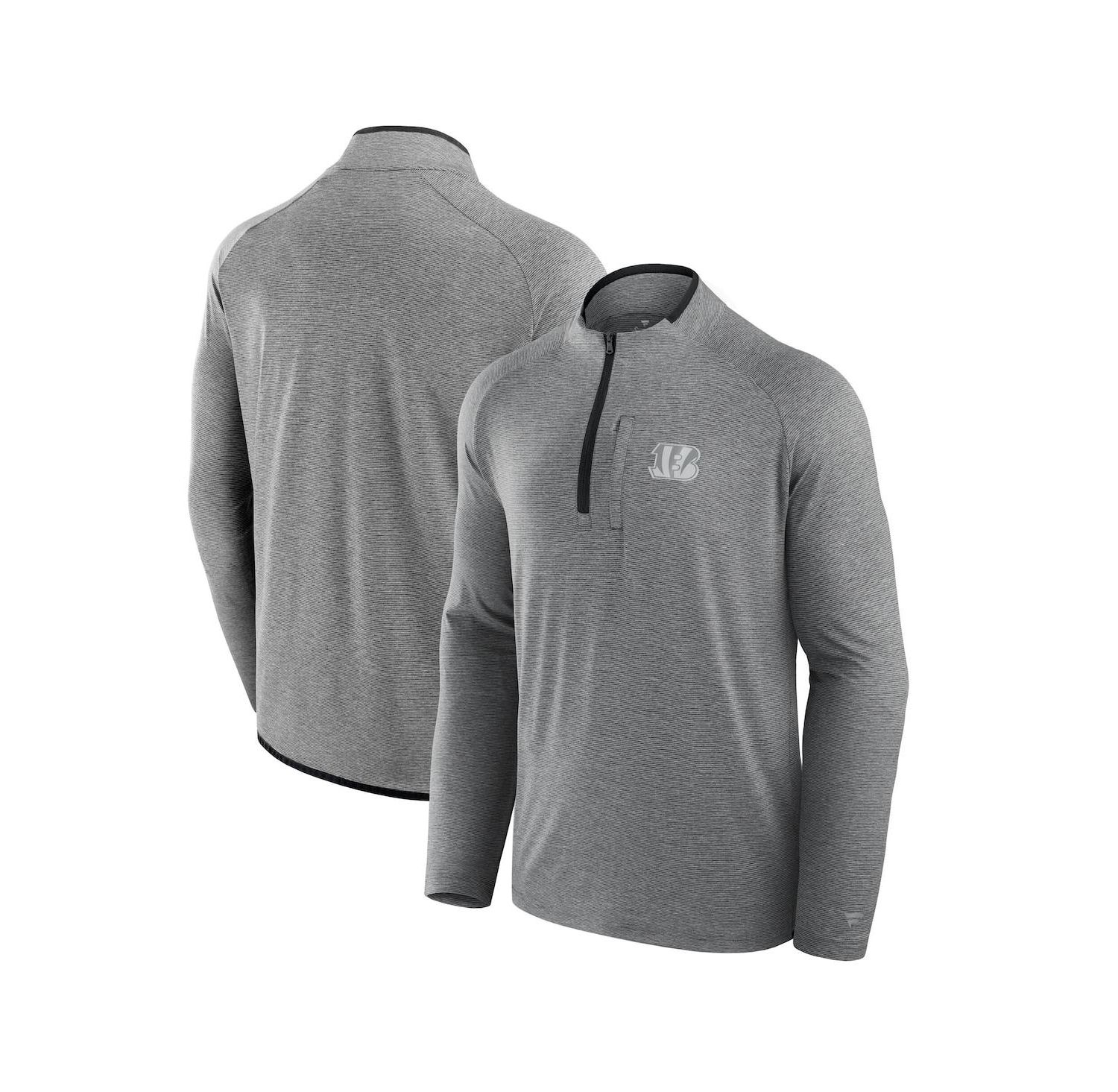 Men's and Women's Charcoal Cincinnati Bengals Front Office Performance Primary Quarter-Zip Jacket