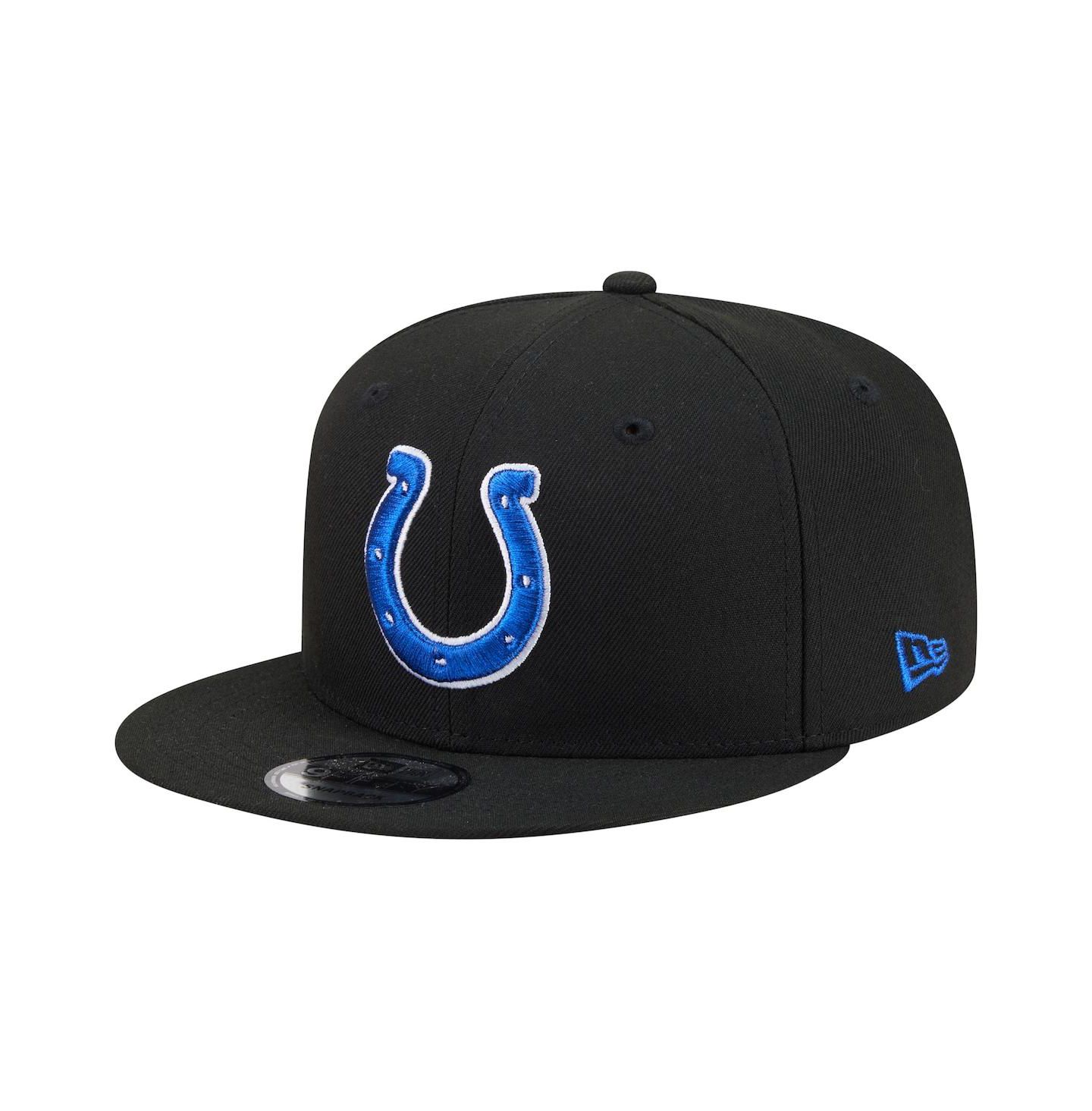 Мужская кепка New Era Black Indianapolis Colts 9FIFTY Snapback Hat — фото 1