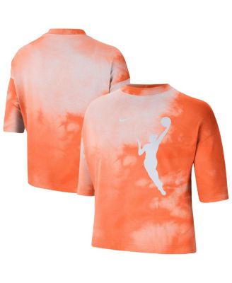 Women's Orange WNBA Team 13 Shadow-Dye Boxy Cropped T-Shirt