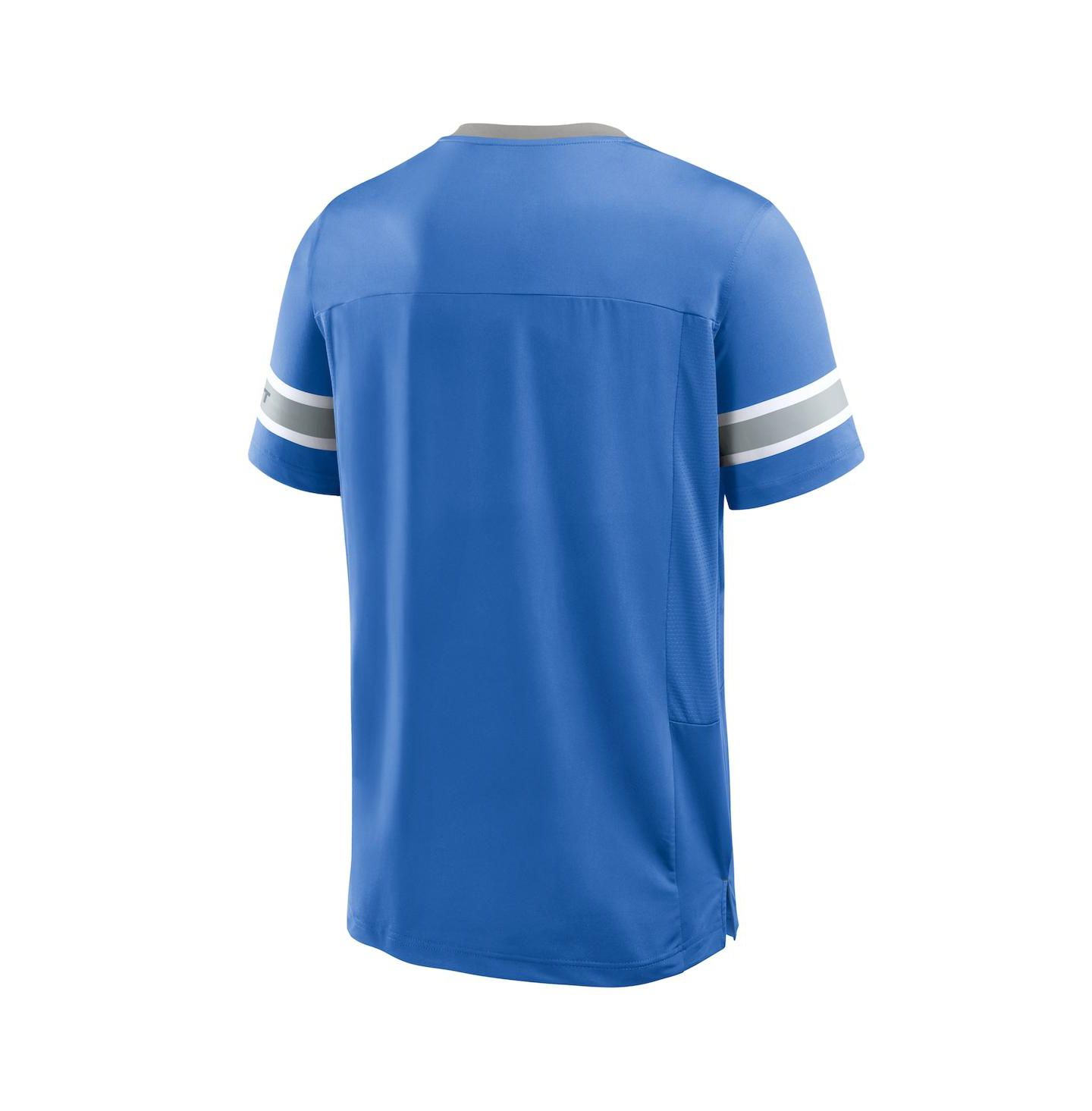 Мужская футболка Fanatics Blue Detroit Lions Hometown Premium Hashmark V-Neck — фото 3