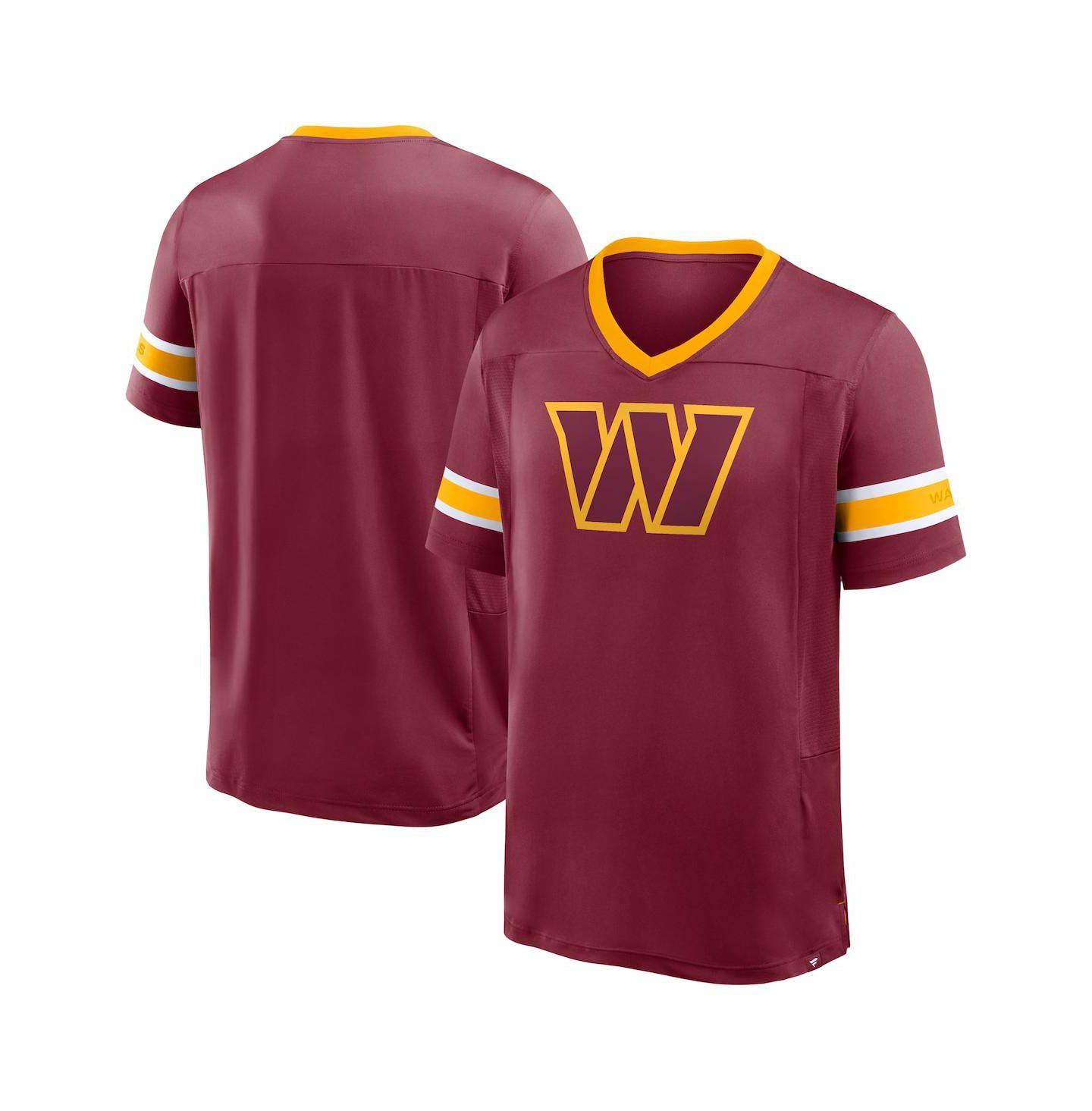 Мужская футболка Fanatics Burgundy Washington Commanders Hometown Premium Hashmark V-Neck — фото 1