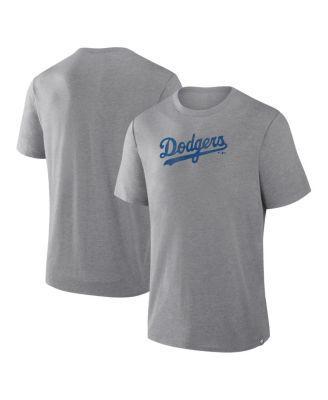 Men's Heather Gray Los Angeles Dodgers Play Tribute Tri-Blend T-Shirt