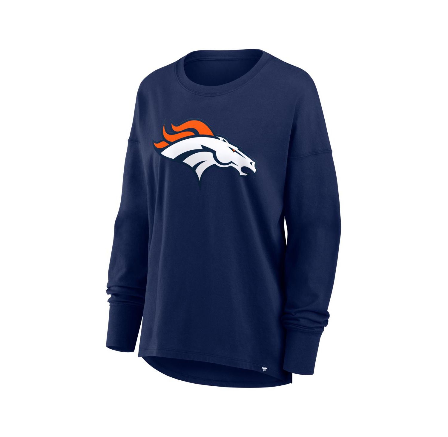 Women's Navy Denver Broncos Essential Long Sleeve T-Shirt