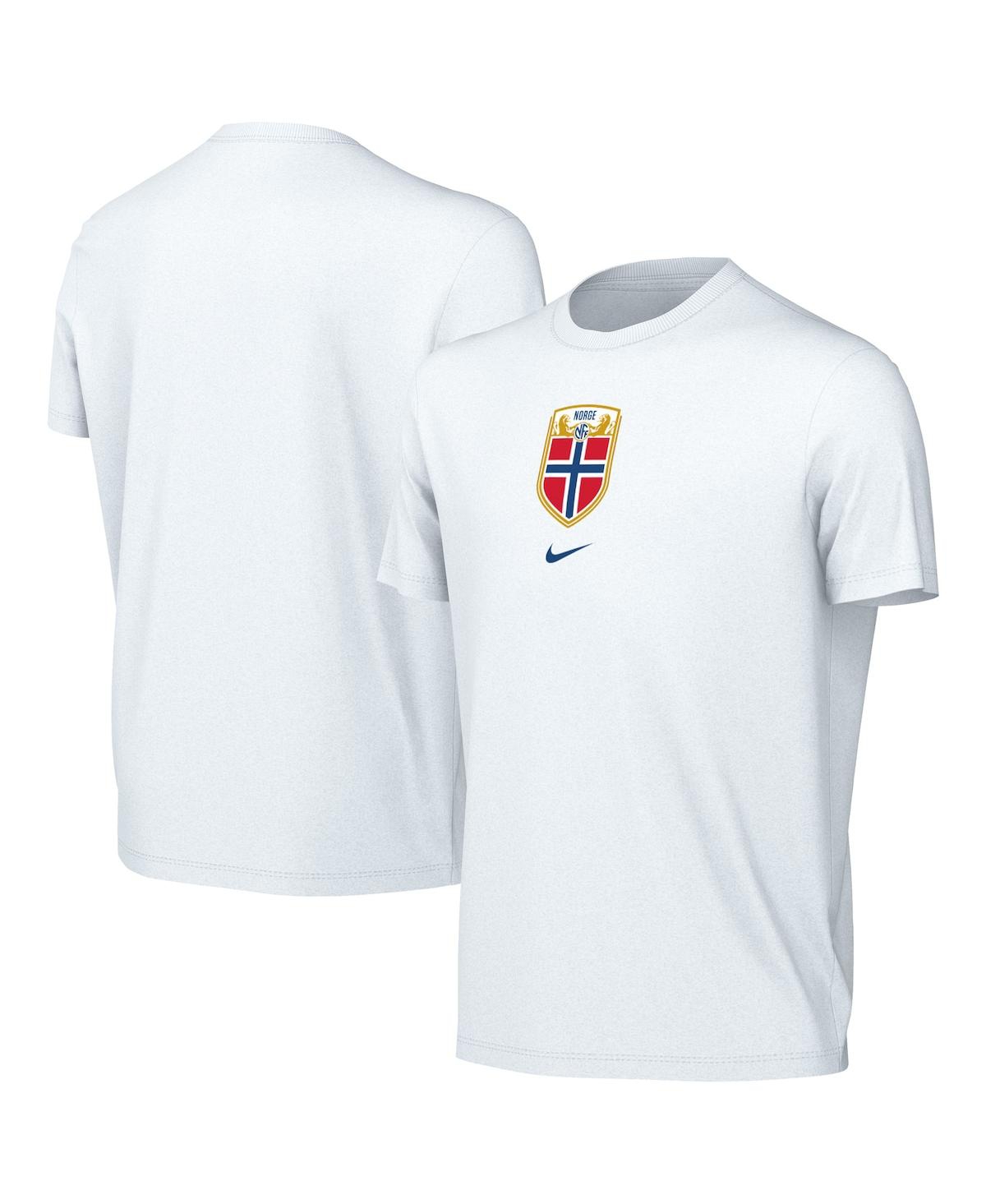 Nike Big Boys and Girls White Norway National Team Crest T-Shirt
