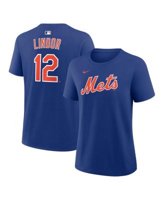 Women's Francisco Lindor Royal New York Mets Name & Number T-Shirt