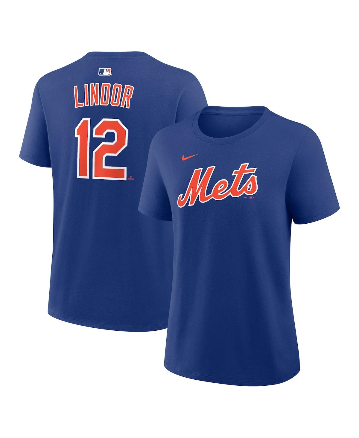 Nike Women's Francisco Lindor Royal New York Mets Name Number T-Shirt
