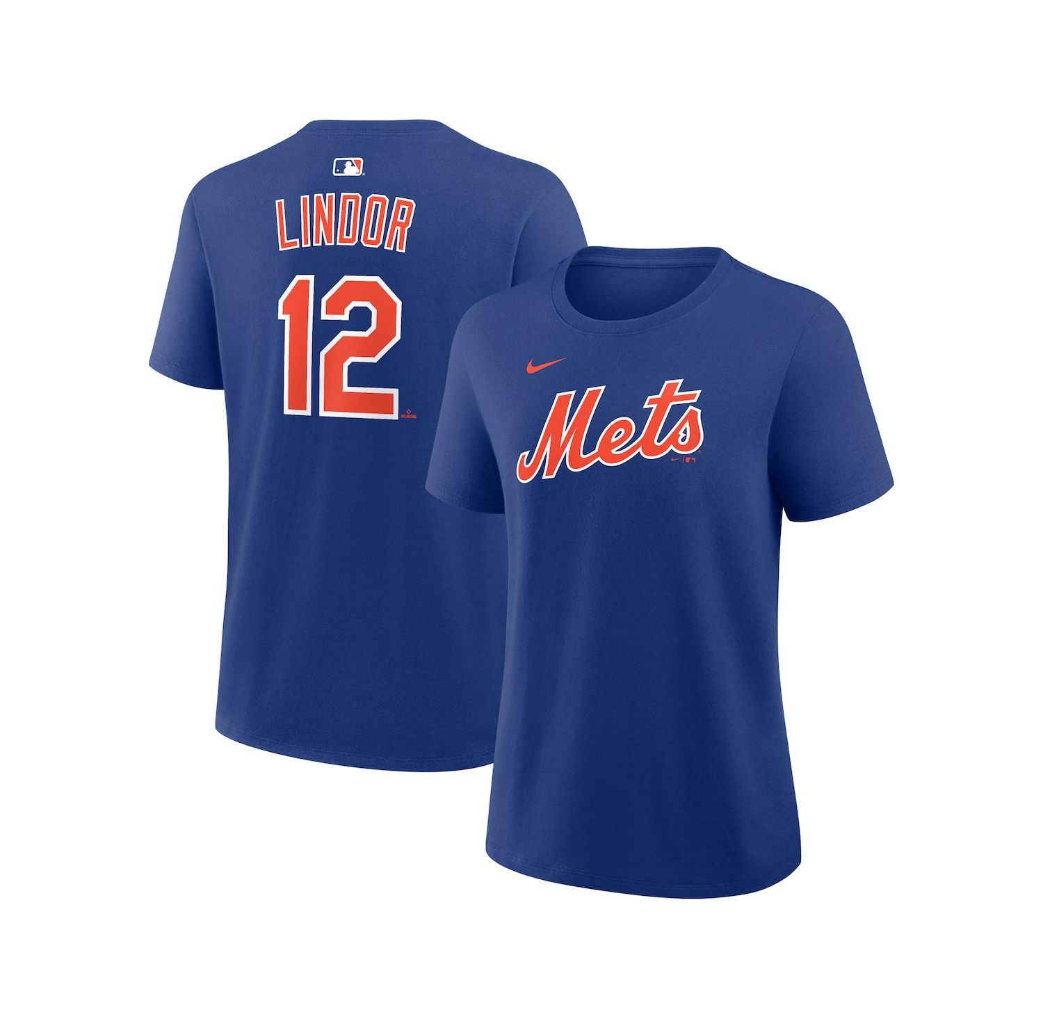 Women's Francisco Lindor Royal New York Mets Name & Number T-Shirt