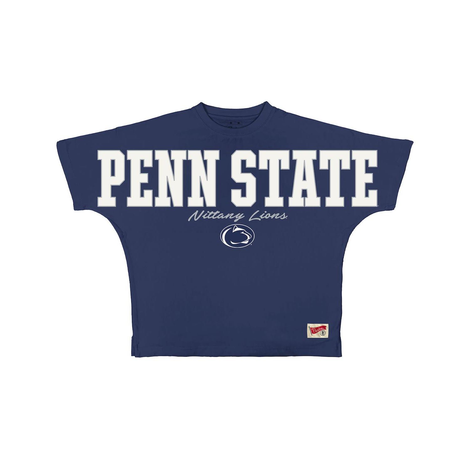 Women's Navy Penn State Nittany Lions Flannigan Oversized T-Shirt