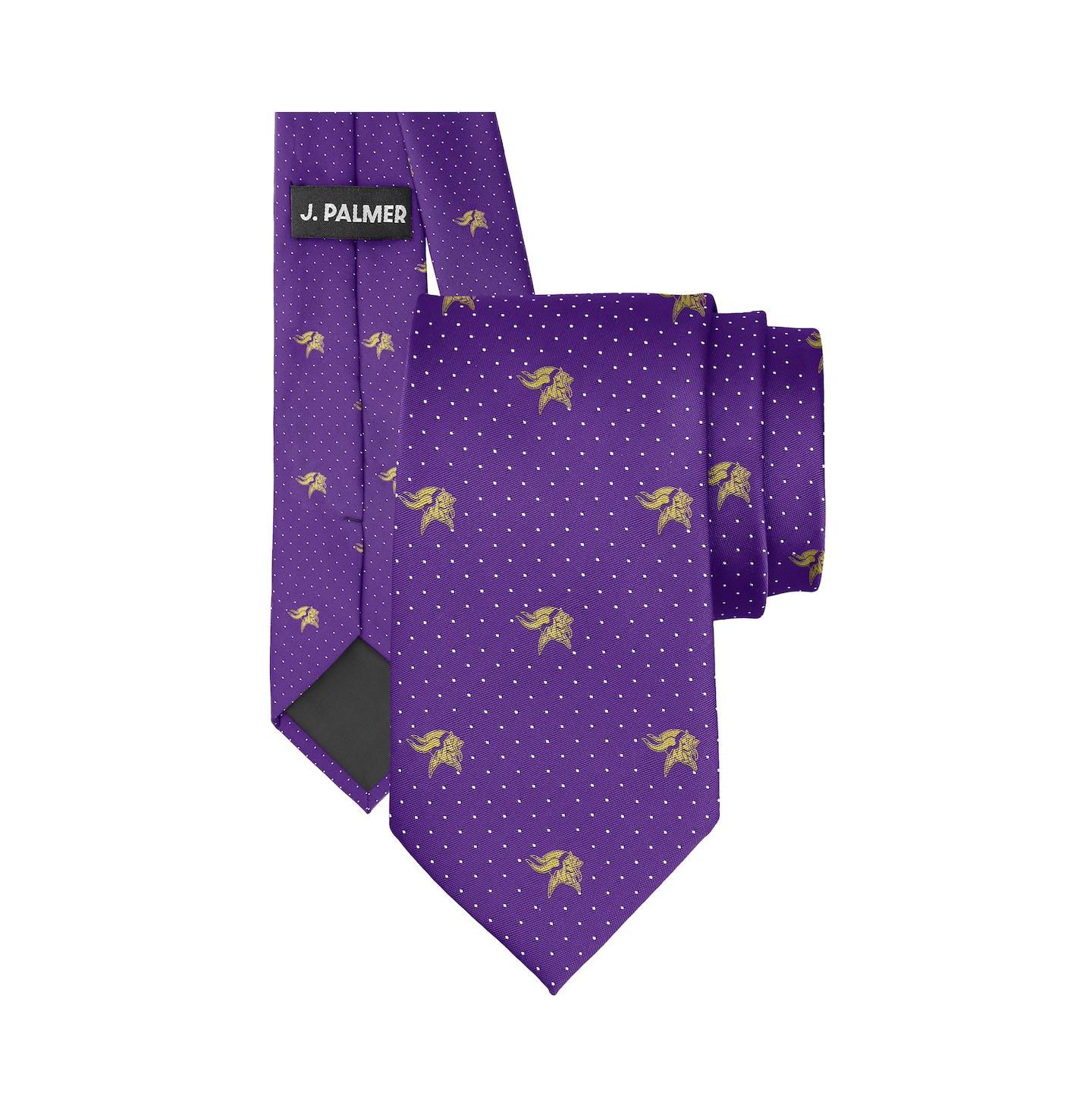 Мужские галстуки J. Palmer Minnesota Vikings Game Day Polka Dot Tie — фото 1