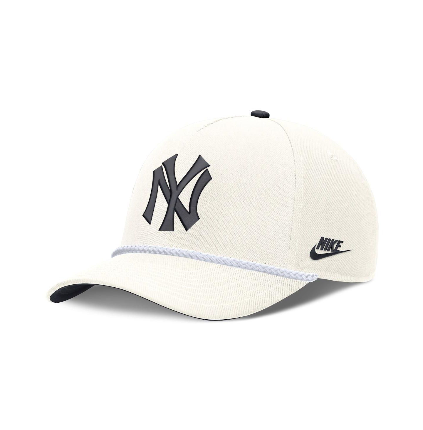Мужская кепка Nike Cream New York Yankees Cooperstown Rise Adjustable Hat — фото 1