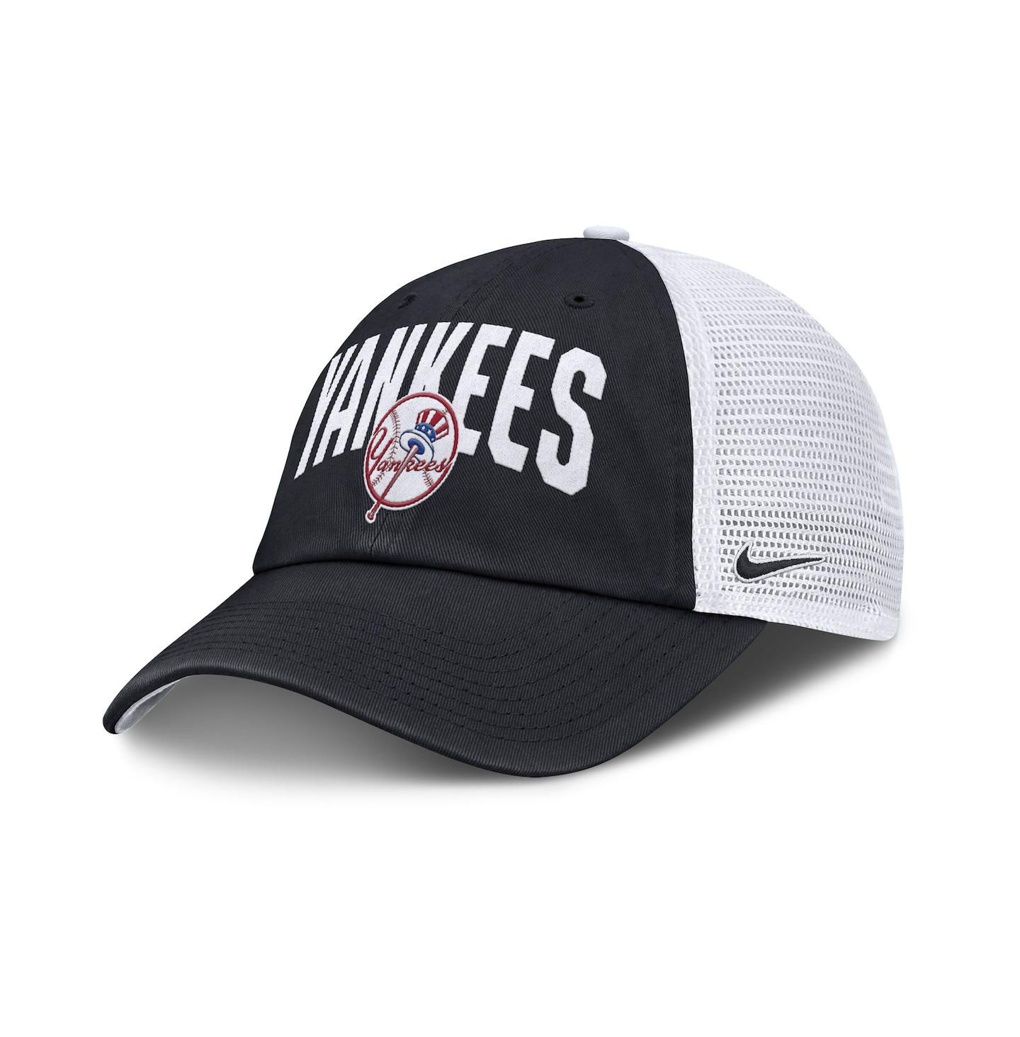 Мужская кепка Nike Navy New York Yankees Primetime Club Adjustable Trucker Hat — фото 1