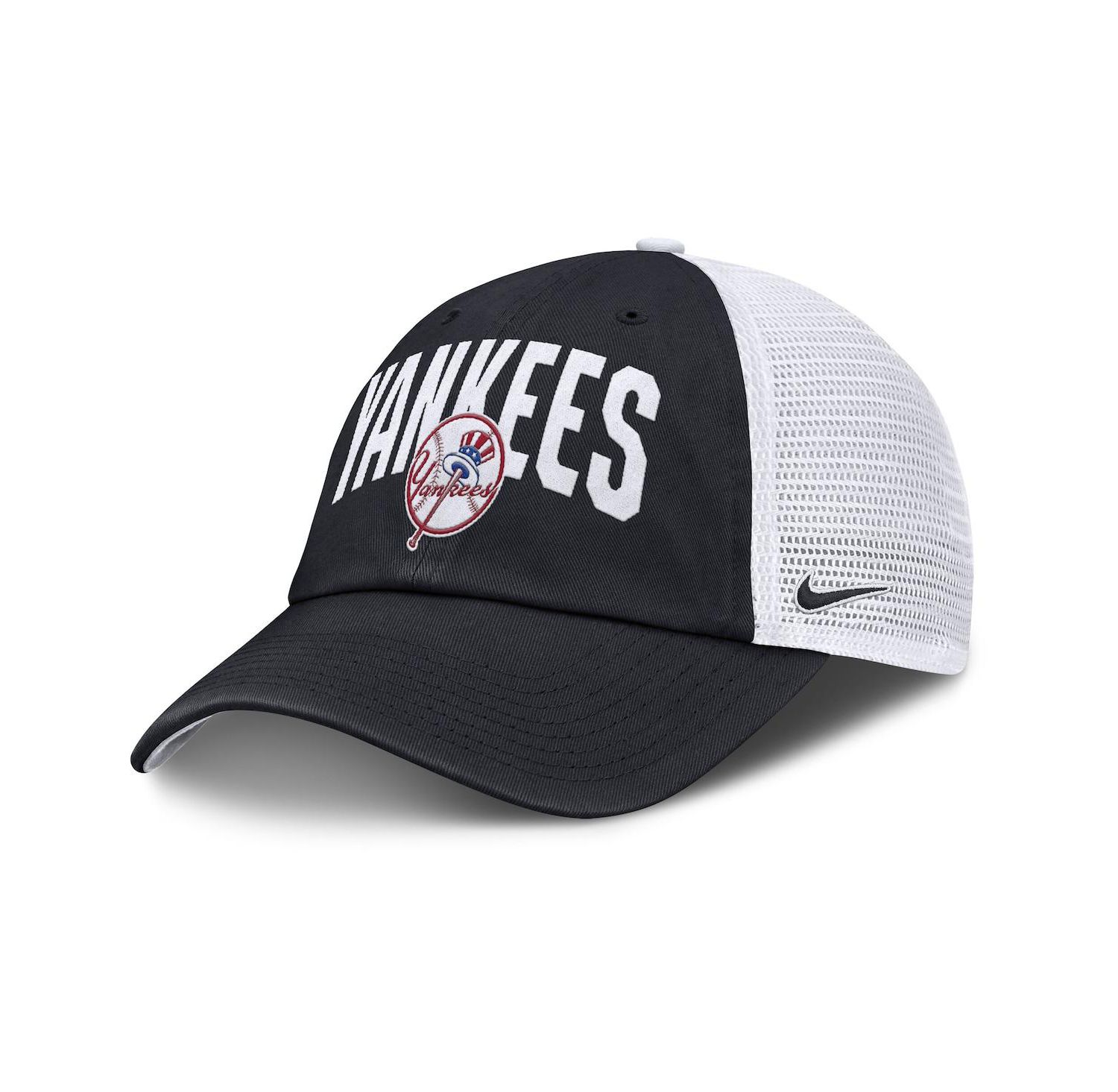 Men's Navy New York Yankees Primetime Club Adjustable Trucker Hat