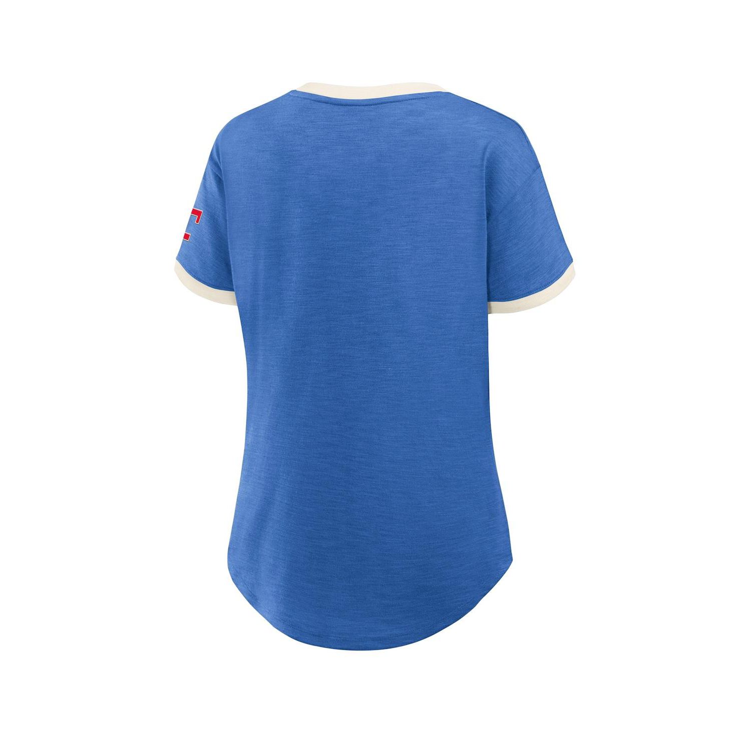 Women's Royal Texas Rangers Relaxed Fit Vintage Play&iquest; Slub V-Neck Fashion Top