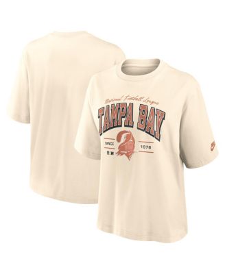 Women's Cream Tampa Bay Buccaneers Vintage Mod Boxy T-Shirt