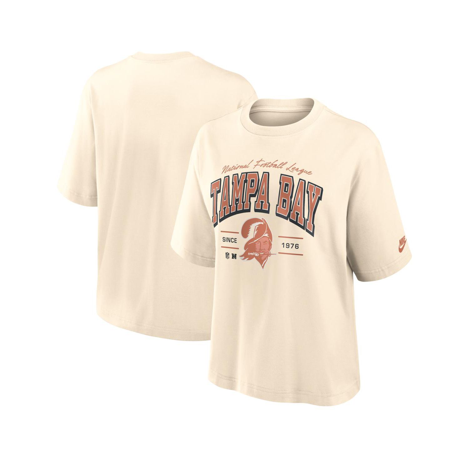 Women's Cream Tampa Bay Buccaneers Vintage Mod Boxy T-Shirt